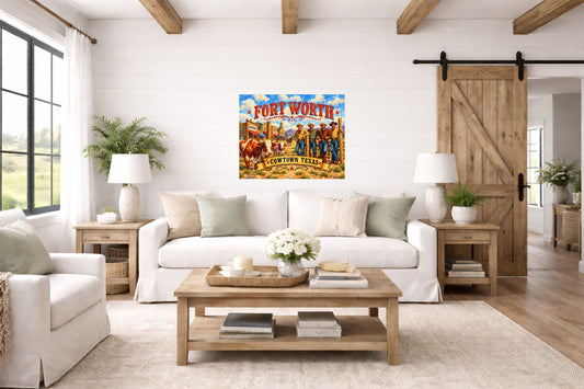 Ft. Worth Cowtown Texas| Western-Art-Animal| Prints, Canvas, Wood, or Metal Art