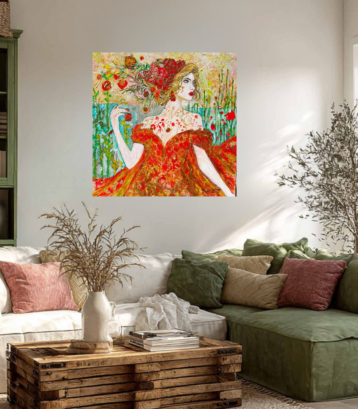 Autumn Queen. Strong Woman Art| Giclee Paper- Wood- Metal- Canvas