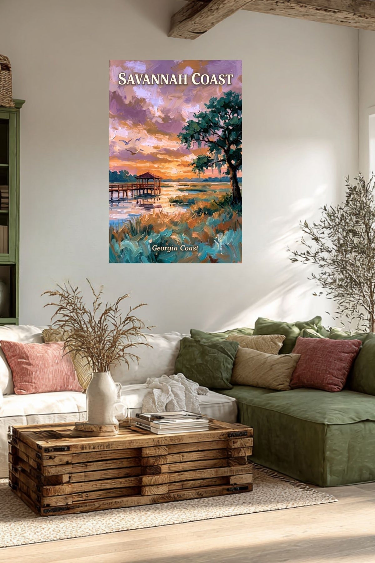Savannah Coast at Sunset| Georgia Print| Lowlands Art| Giclee Paper- Wood- Metal- Canvas