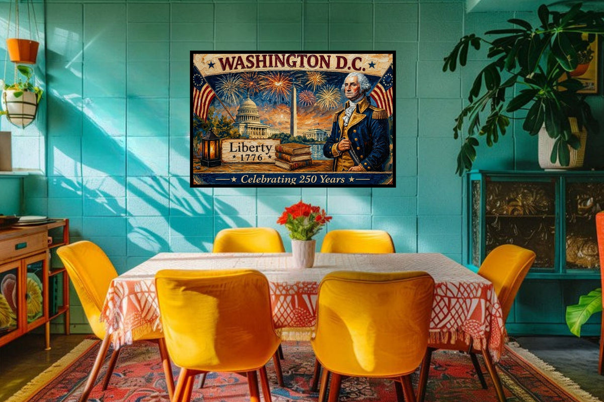 Washington DC- Celebrating 250 Years of Liberty| Patriotic Print| Fireworks Art| Prints, Canvas, Wood, or Metal Art