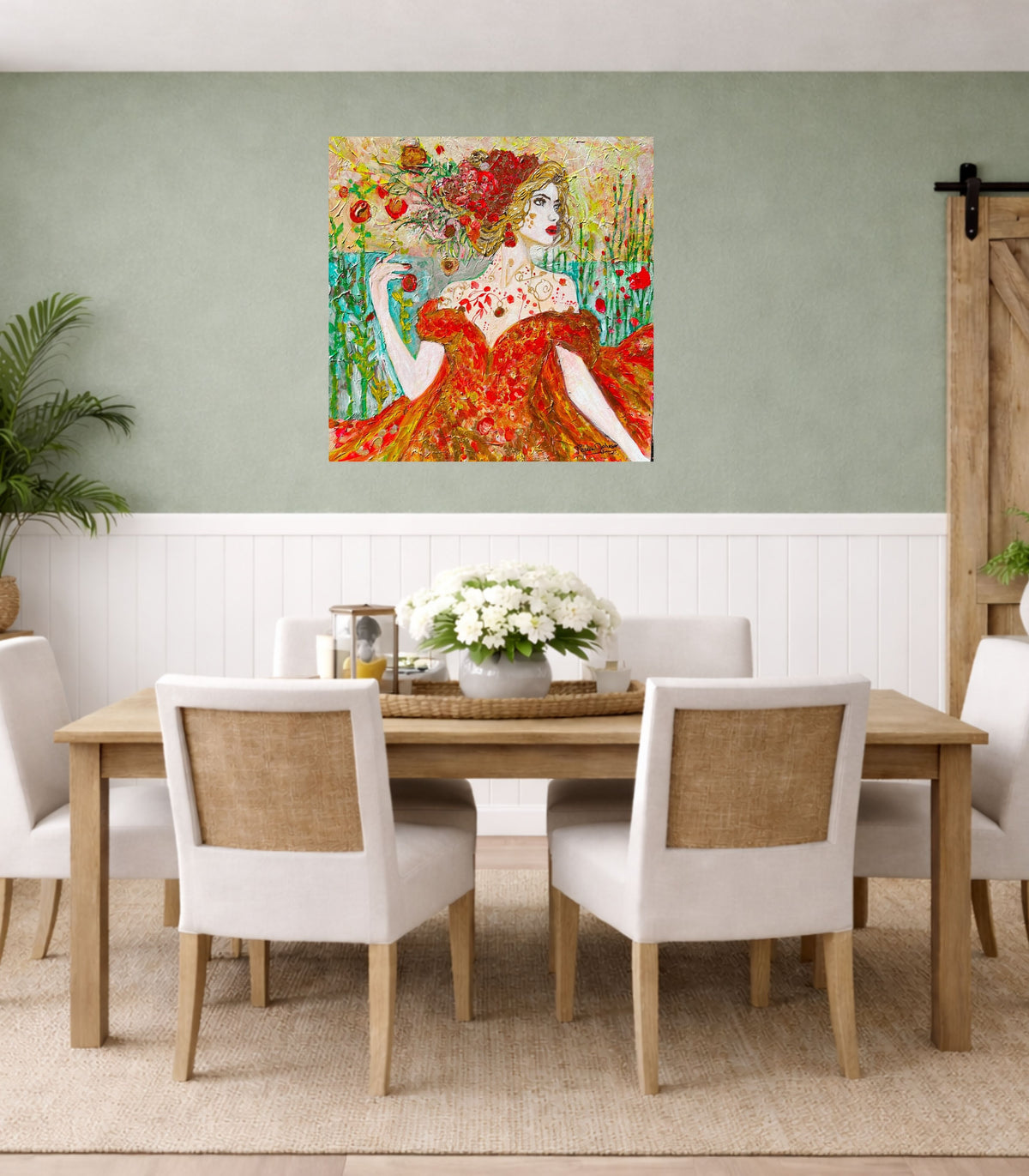 Autumn Queen. Strong Woman Art| Giclee Paper- Wood- Metal- Canvas