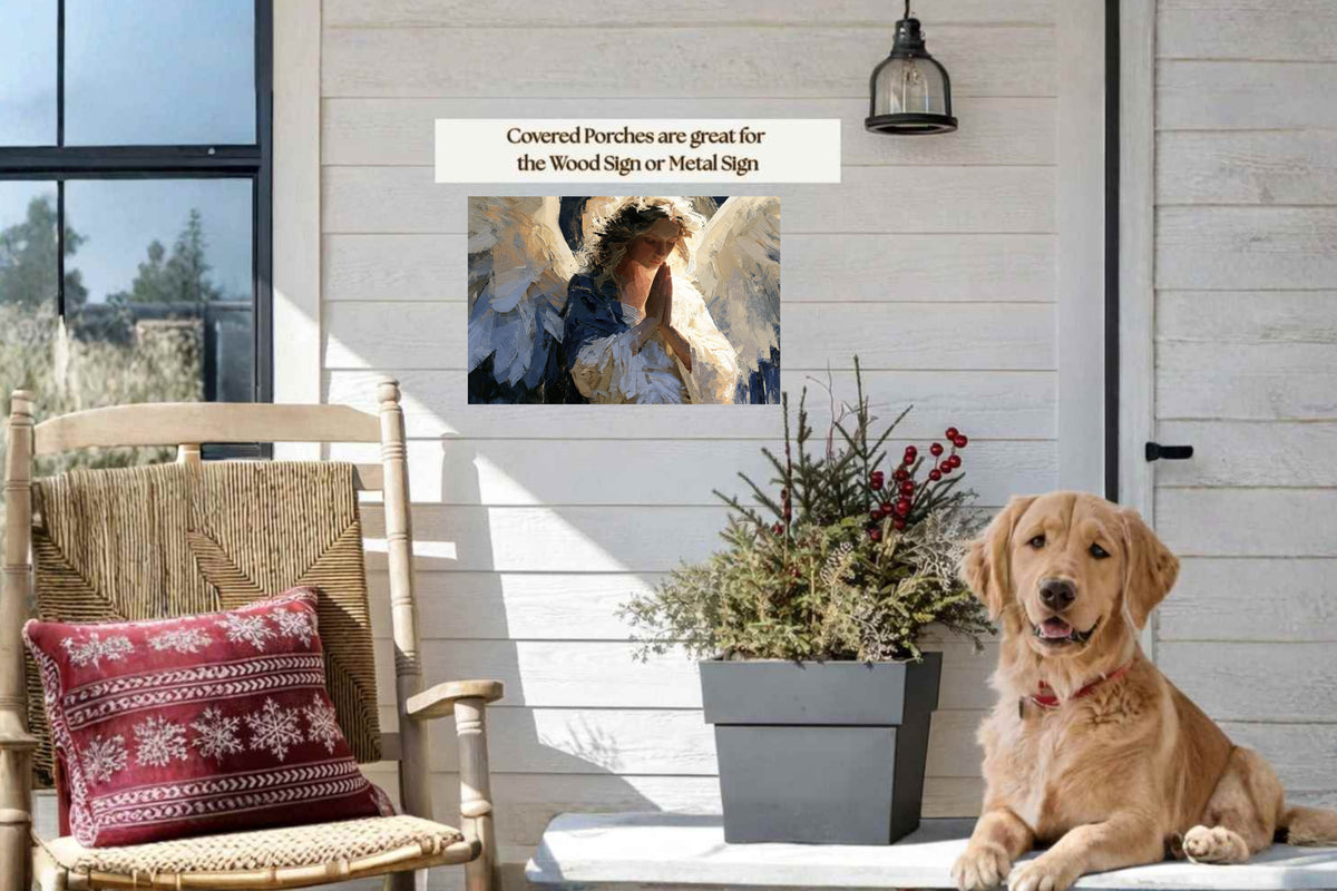 The Prayer Of An Angel | Praying Angel Art | Christian Wall Decor | Inspirational Faith Art