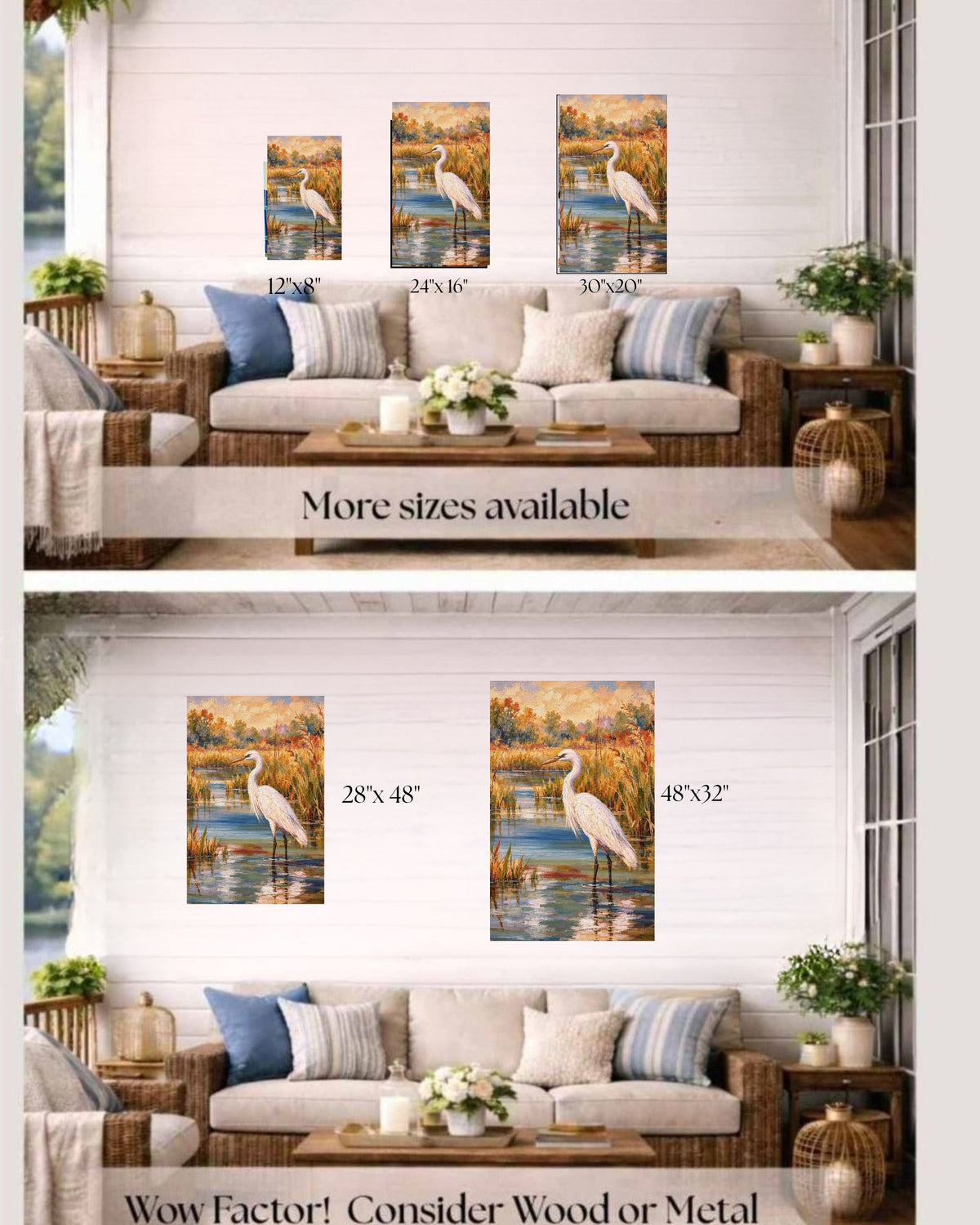 Glory Egret| Birds. Prints, Canvas, Wood, or Metal Art