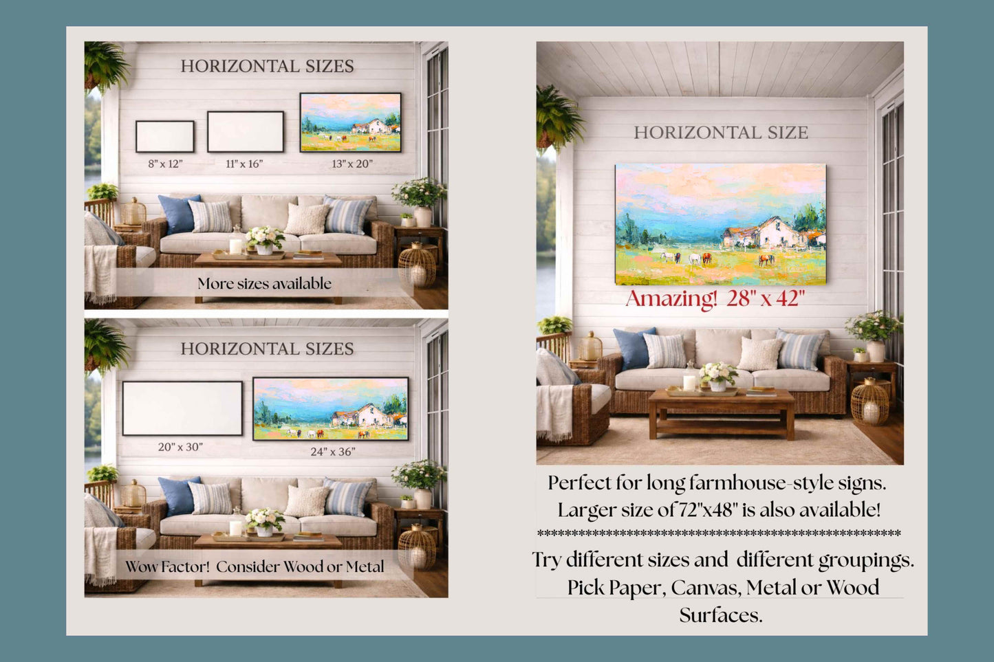 Spring Morning Stables – Pastel Impressionist Horse Farm Print, Equestrian Wall Art, Giclée on Canvas, Wood, Metal & Fine Art Paper