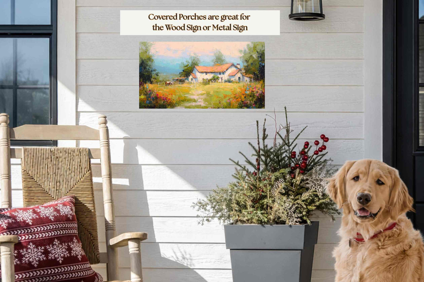 Blue Ridge Wildflower Farm – Impressionist Southern Farmhouse Painting, Wall Art, Giclée on Canvas, Wood, Metal & Fine Art Paper