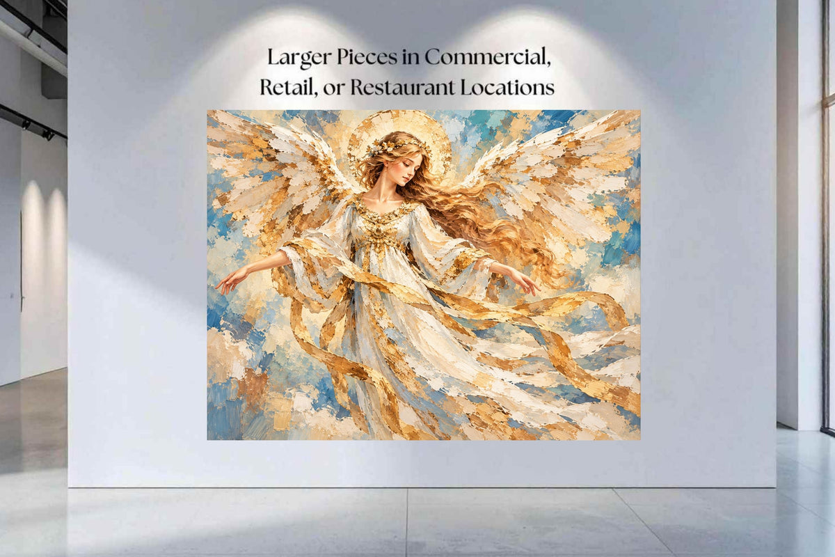 Heavens Golden Messenger | Angel Art | Prints Canvas Wood Or Metal Art
