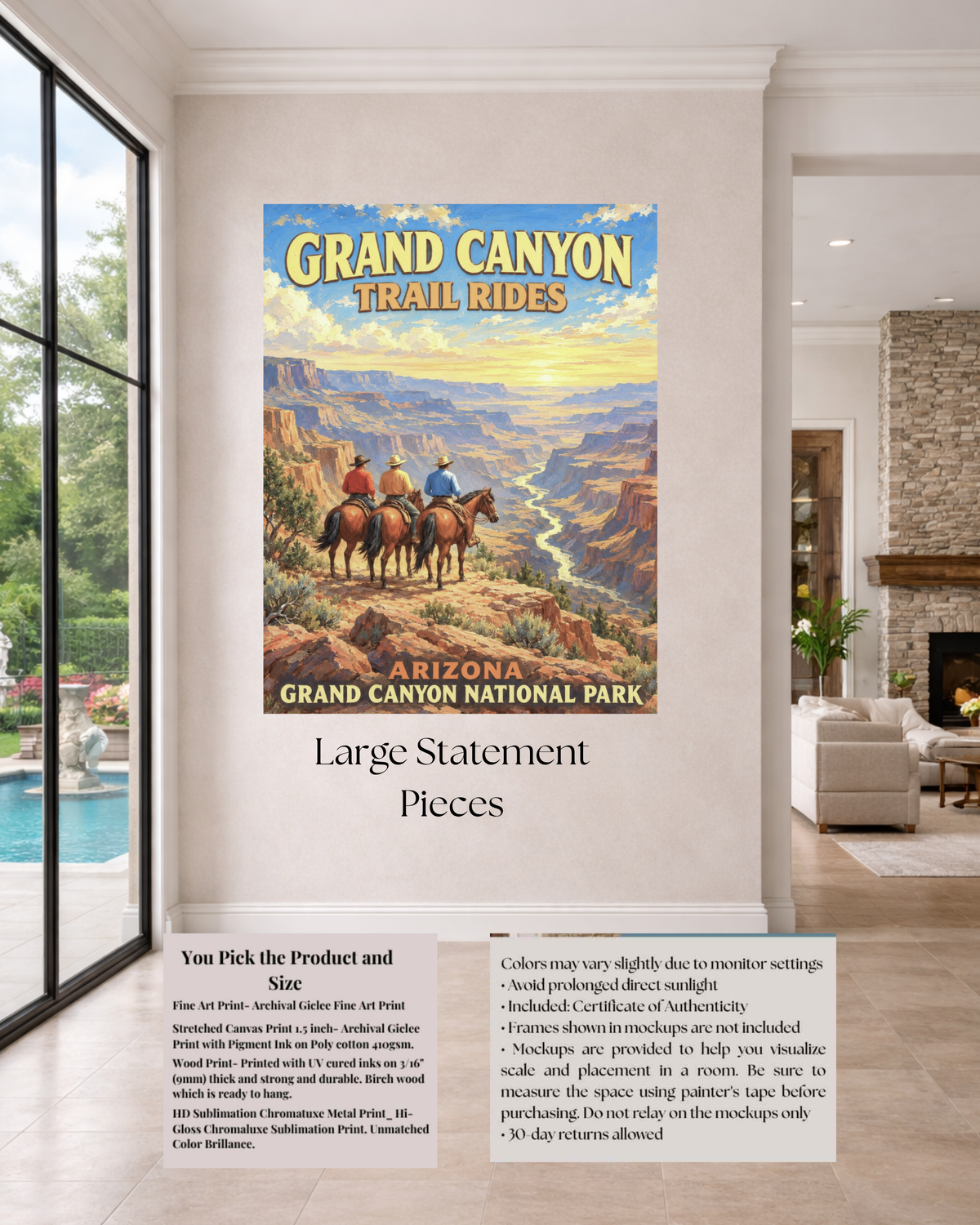 Grand Canyon Trail Rides| Prints, Canvas, Wood, or Metal Art