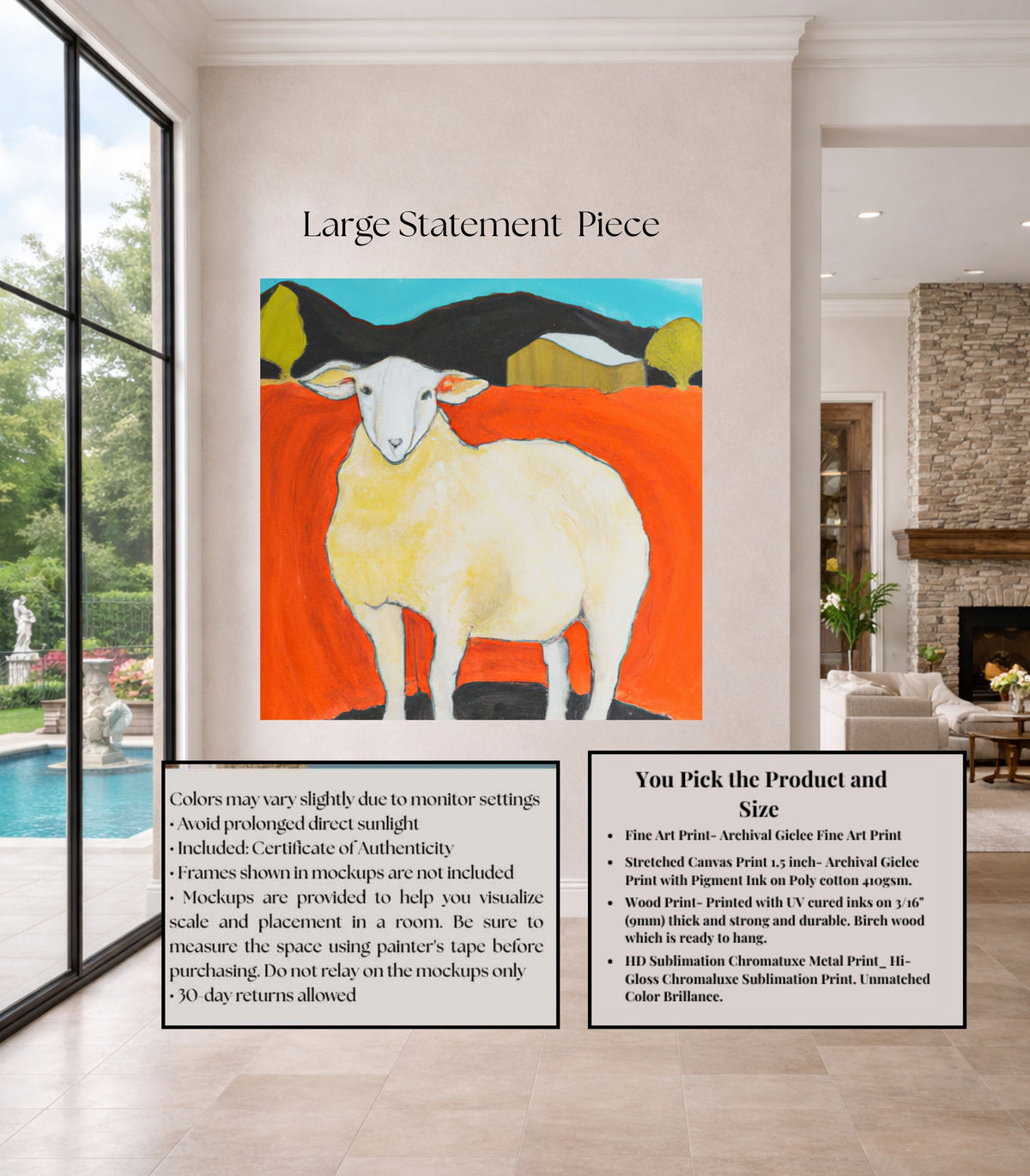 My Prize Sheep| Farm Harvest| Prints, Canvas, Wood, or Metal Art