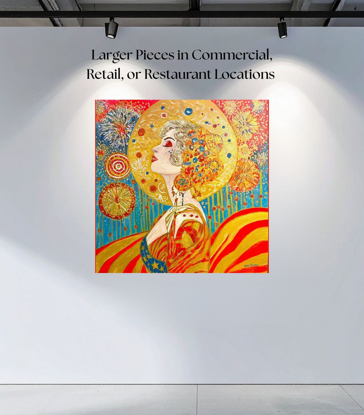 Miss Liberty | Original Teresa Johnson Patriotic Art Print | Lady Liberty Americana Wall Art | Giclée Paper • Wood • Metal • Canvas