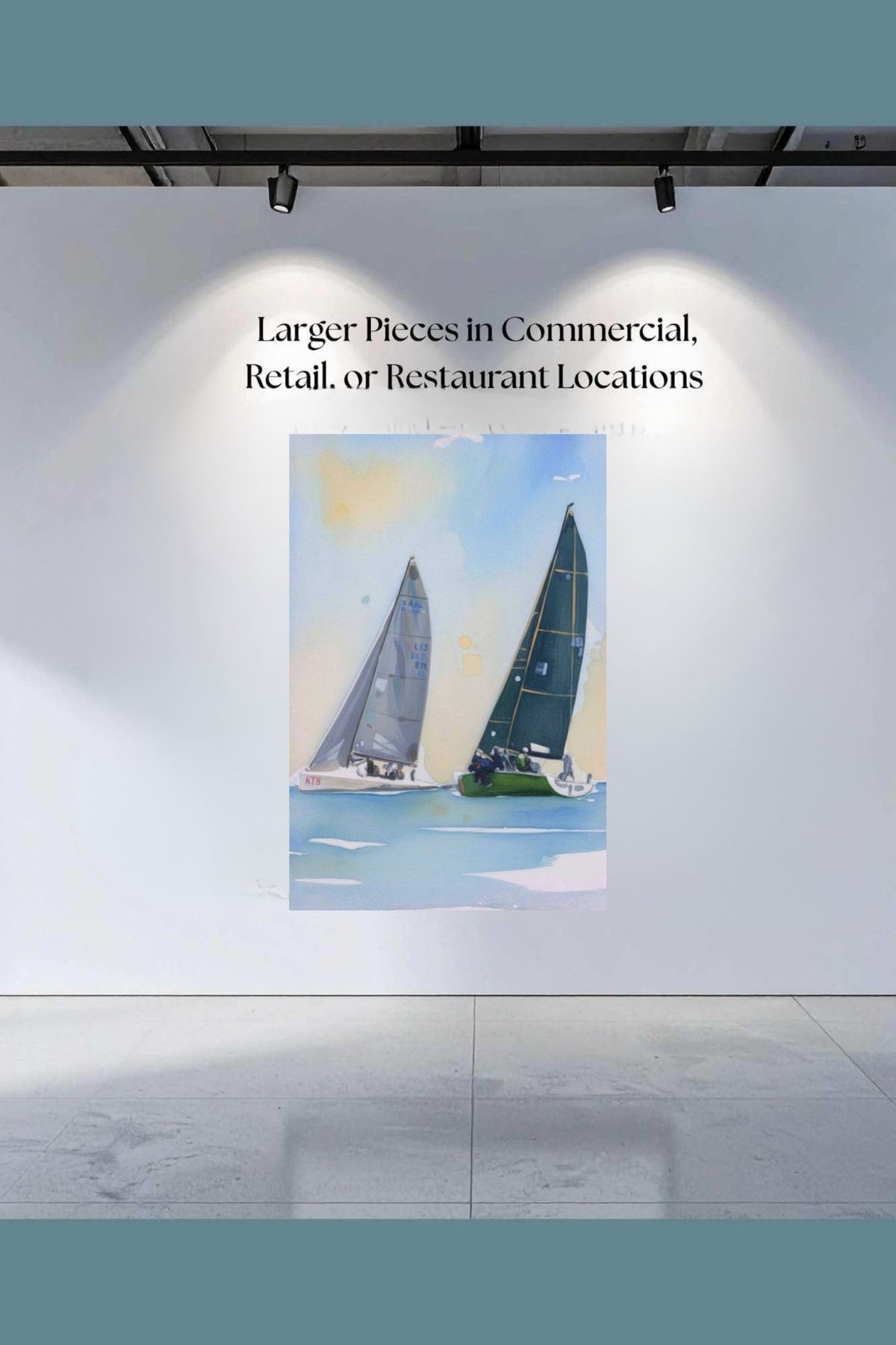 Summer Days Sailing Boats | Water Sports Art| Giclee Paper- Wood- Metal- Canvas