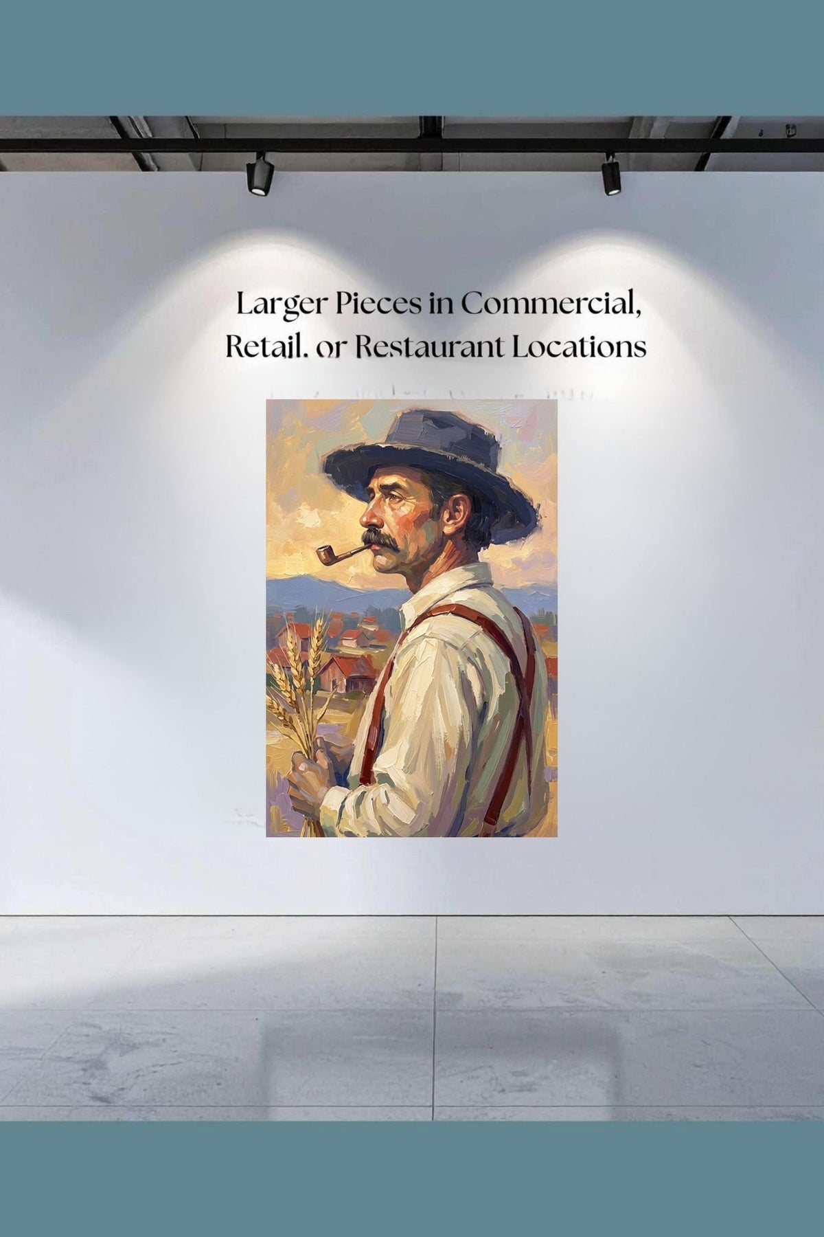 Farmer Man | Vintage Farm Print |Teresa Johnson Rural Wall Art | Harvest Impressionist Print | Giclée Paper • Wood • Metal • Canvas