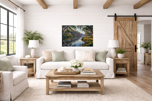 Old Florida River - Life In Tropical Area| Stream Art | Giclee Paper- Wood- Metal- Canvas