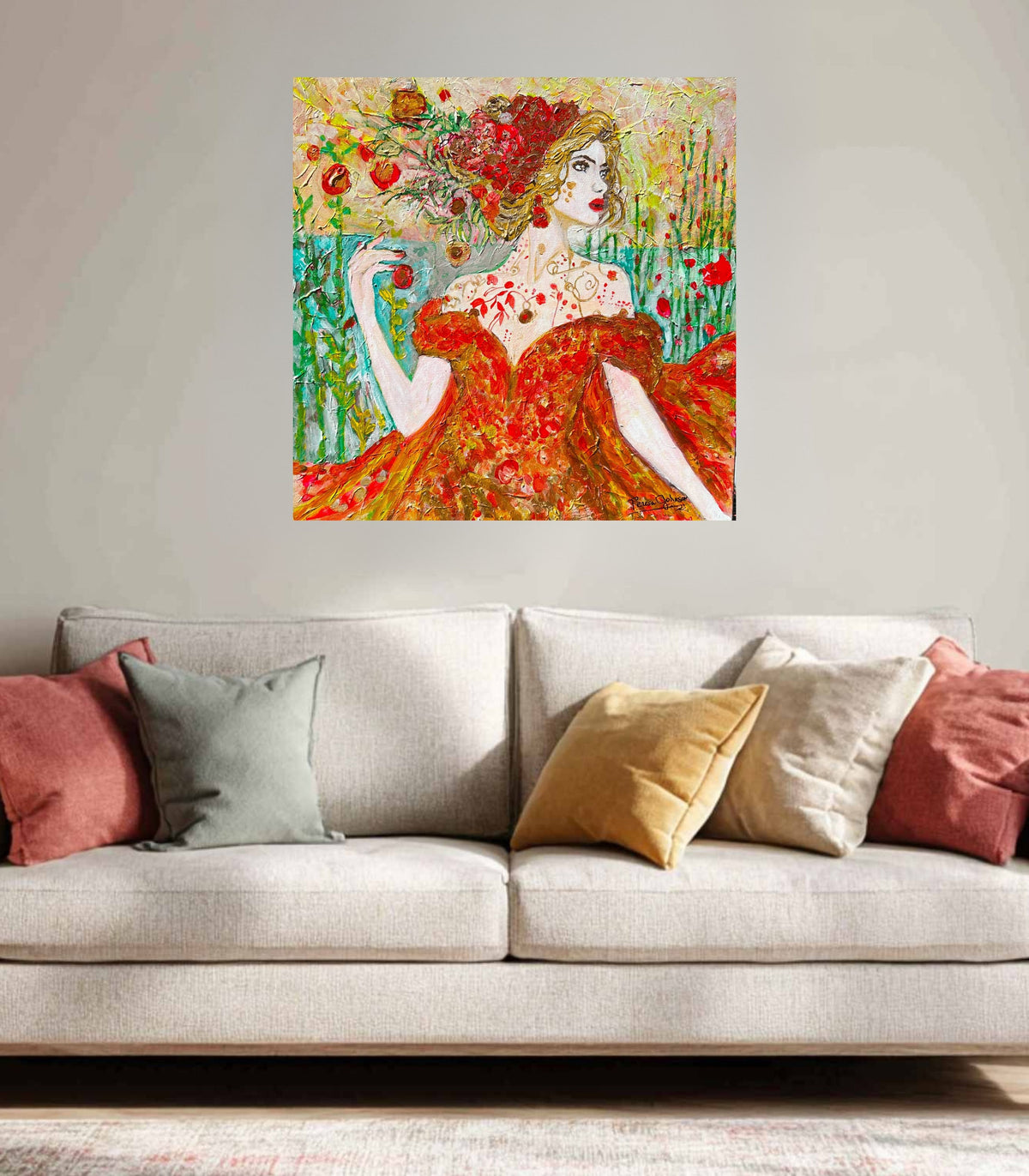 Autumn Queen. Strong Woman Art| Giclee Paper- Wood- Metal- Canvas