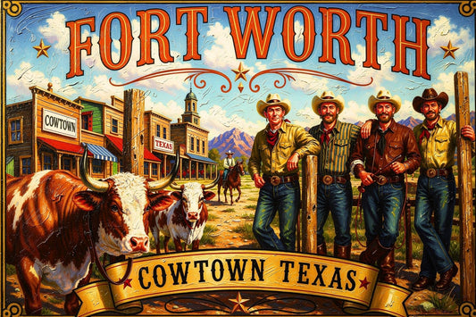 Ft. Worth Cowtown Texas| Western-Art-Animal|  Prints, Canvas, Wood, or Metal Art