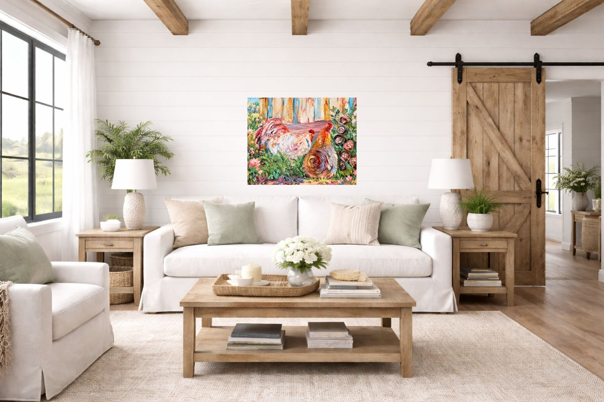 Fancy Feathers and Flowers-Animal-Prints, Canvas, Wood, or Metal Art