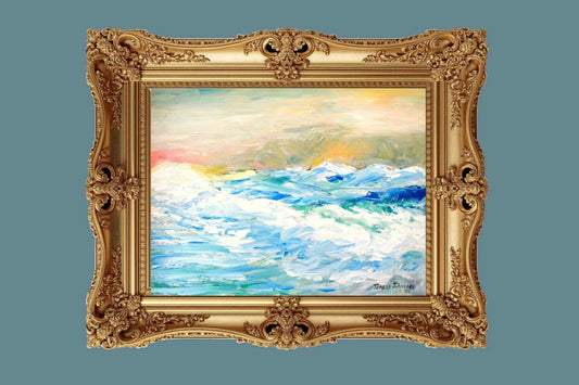 God Is Stirring the Sea | Original Ocean Painting | Giclée Paper • Wood • Metal • Canvas