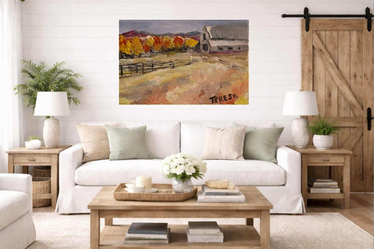 Harvest Farm- Giclee Paper- Wood- Metal- Canvas