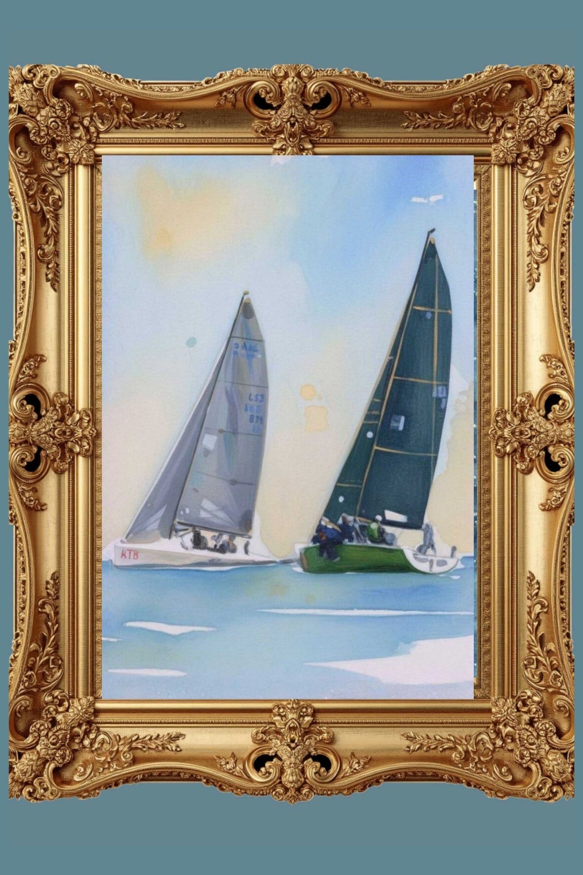 Summer Days Sailing Boats | Water Sports Art| Giclee Paper- Wood- Metal- Canvas