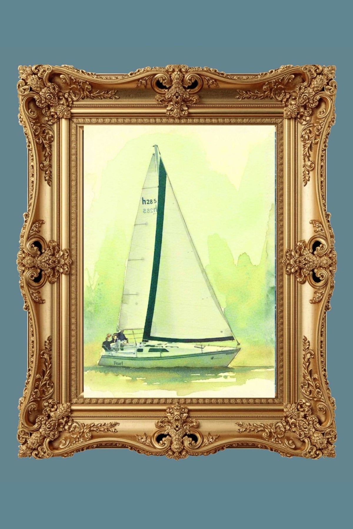 Sailing Boat Race| Water Sports Art| Giclee Paper- Wood- Metal- Canvas
