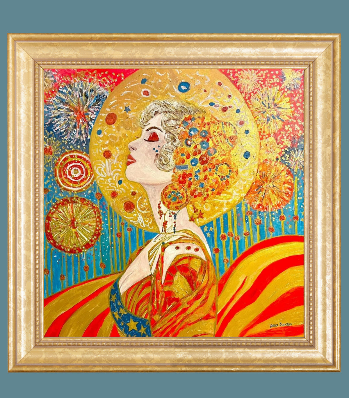 Miss Liberty | Original Teresa Johnson Patriotic Art Print | Lady Liberty Americana Wall Art | Giclée Paper • Wood • Metal • Canvas