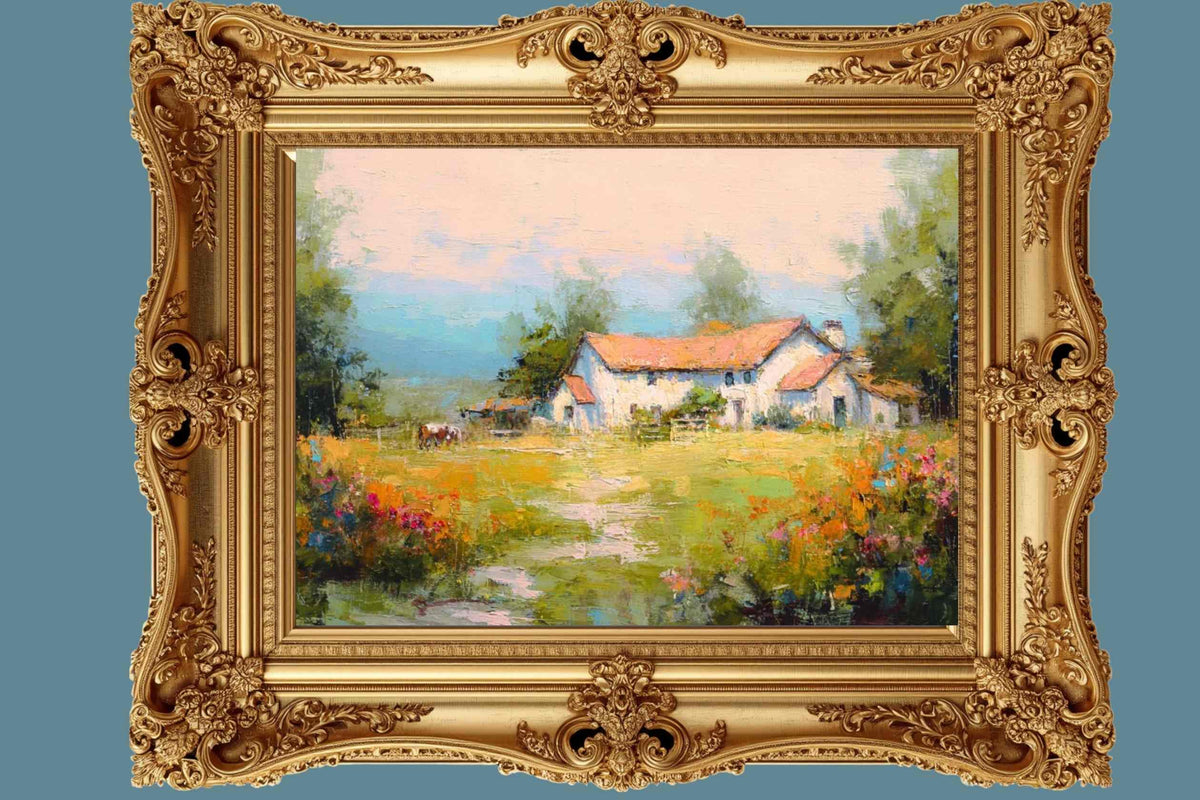 Blue Ridge Wildflower Farm| Impressionist Print| Southern Farmhouse| Wall Art, Giclée on Canvas, Wood, Metal. Fine Art Paper
