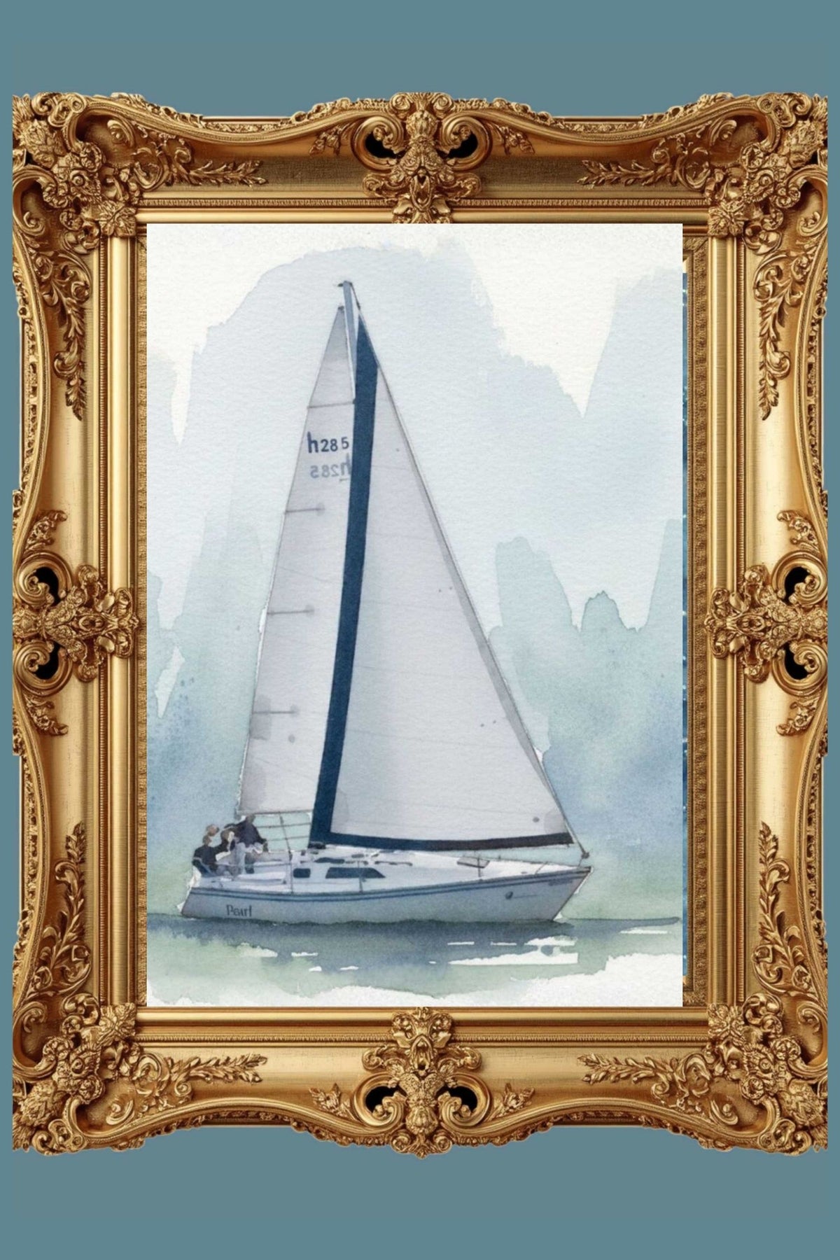 Sailing Boat | Water Sports Art| Prints, Giclee Paper, Giclee Canvas, Birch Wood, and Metal Panels