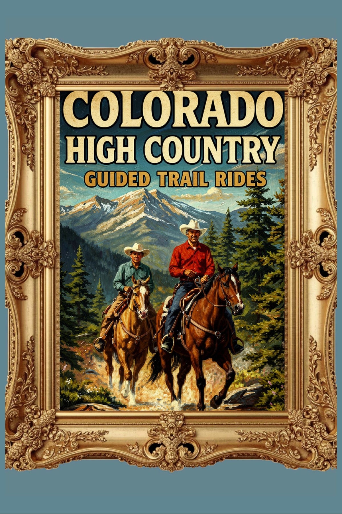 Colorado High Country| Animal-Horse Riding- Art Giclee Paper- Wood- Metal- Canvas