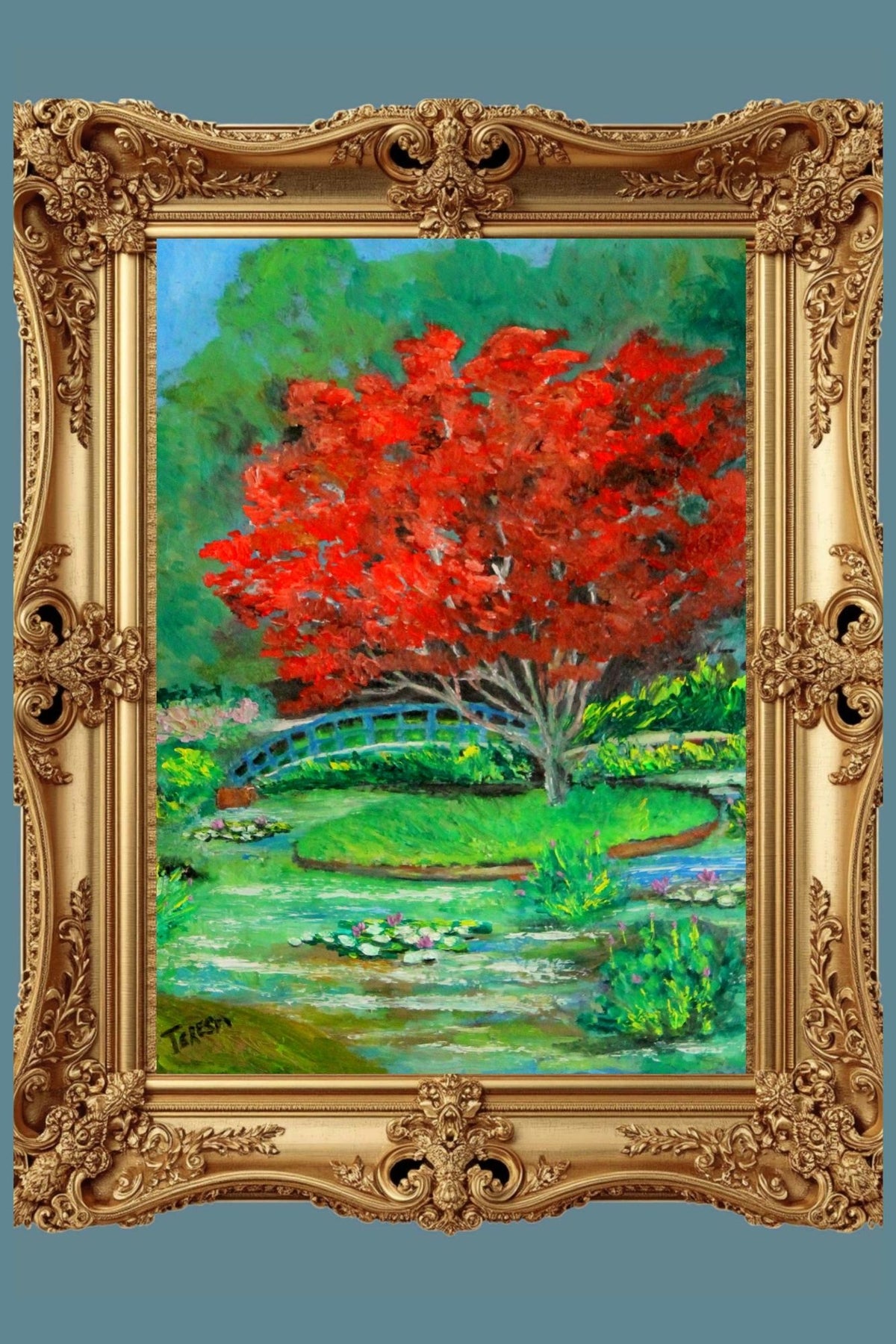 Garden Red Beauty| Japanese Maple Tree Art| Giclee Paper- Wood- Metal- Canvas