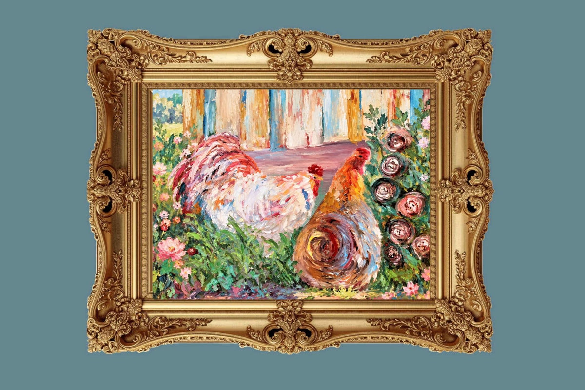 Fancy Feathers and Flowers-Animal-Prints, Canvas, Wood, or Metal Art