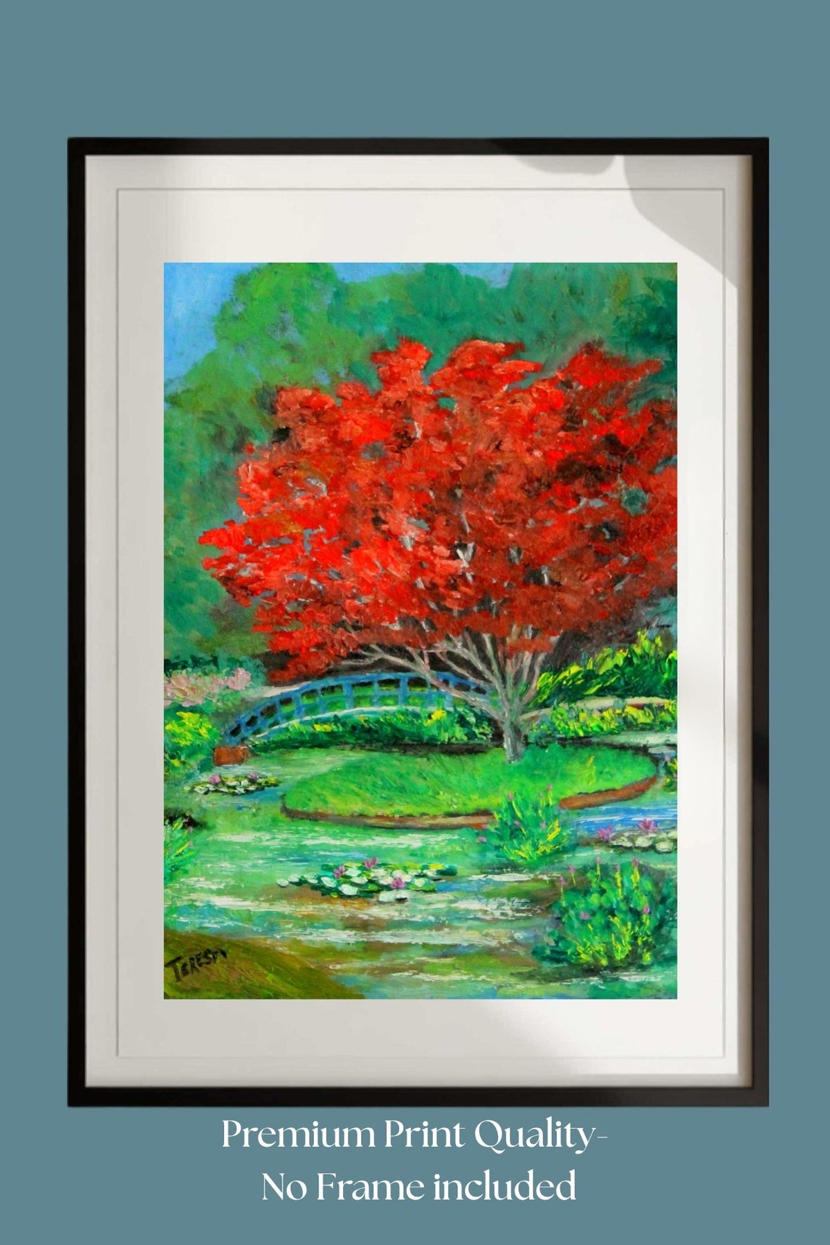 Garden Red Beauty| Japanese Maple Tree Art| Giclee Paper- Wood- Metal- Canvas