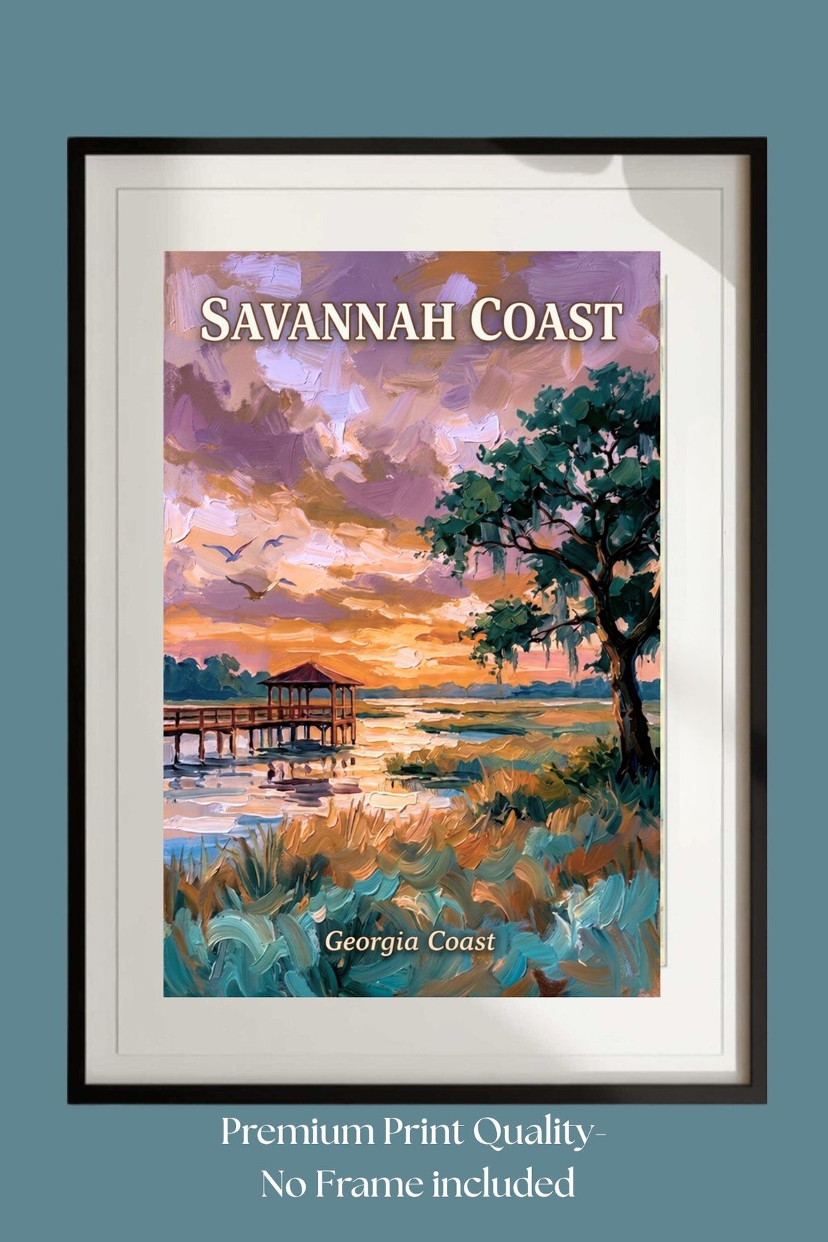 Savannah Coast at Sunset| Georgia Print| Lowlands Art| Giclee Paper- Wood- Metal- Canvas