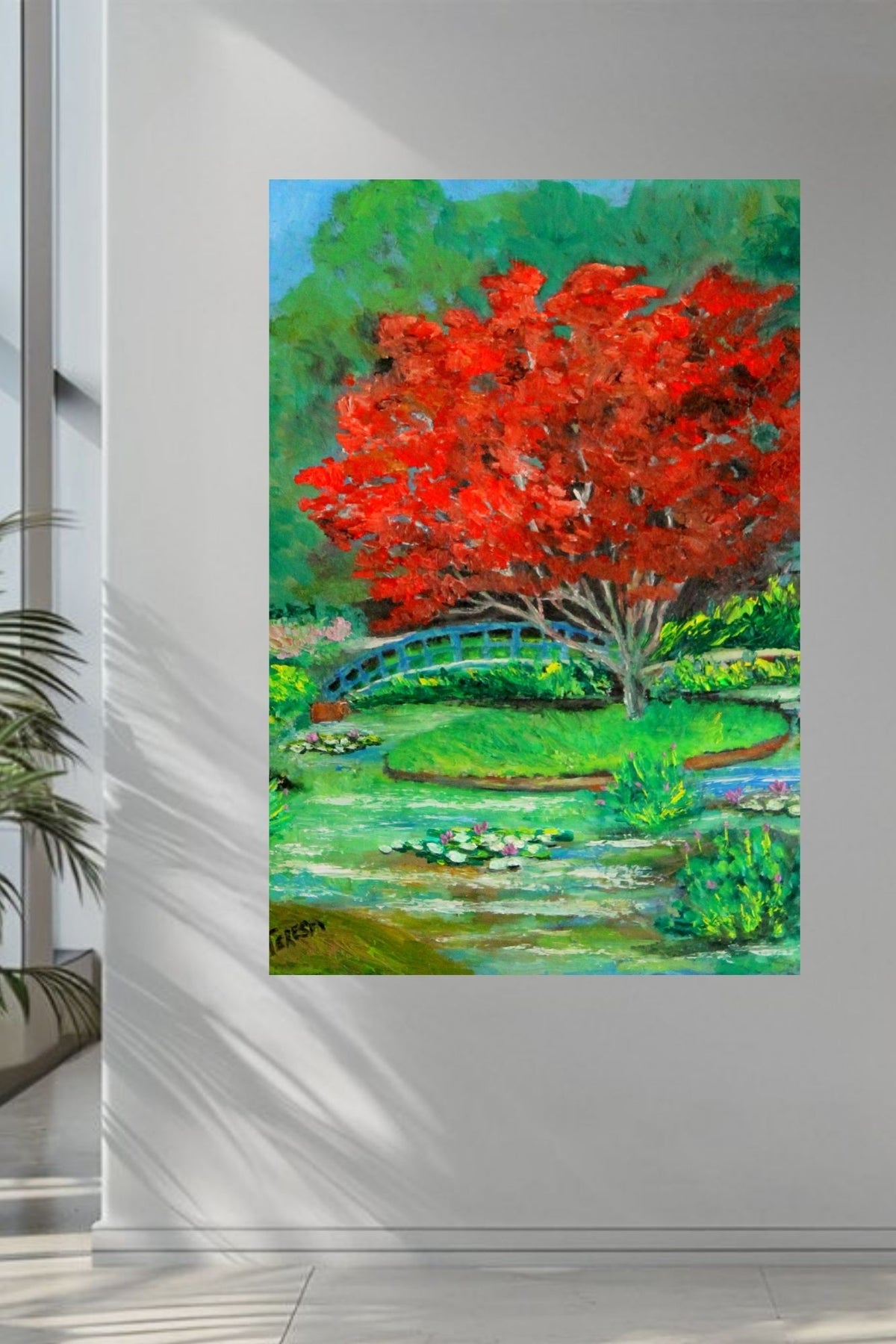 Garden Red Beauty| Japanese Maple Tree Art| Giclee Paper- Wood- Metal- Canvas