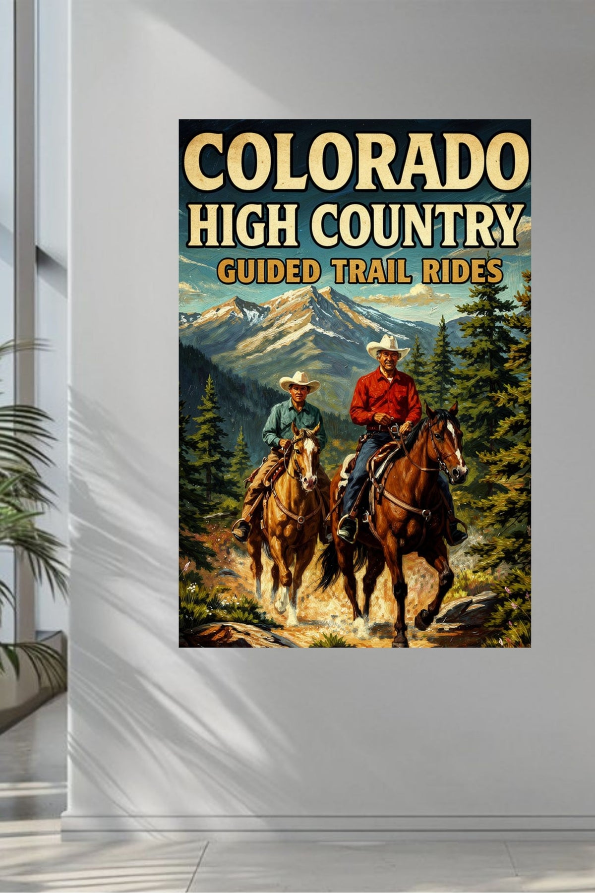 Colorado High Country| Animal-Horse Riding- Art Giclee Paper- Wood- Metal- Canvas