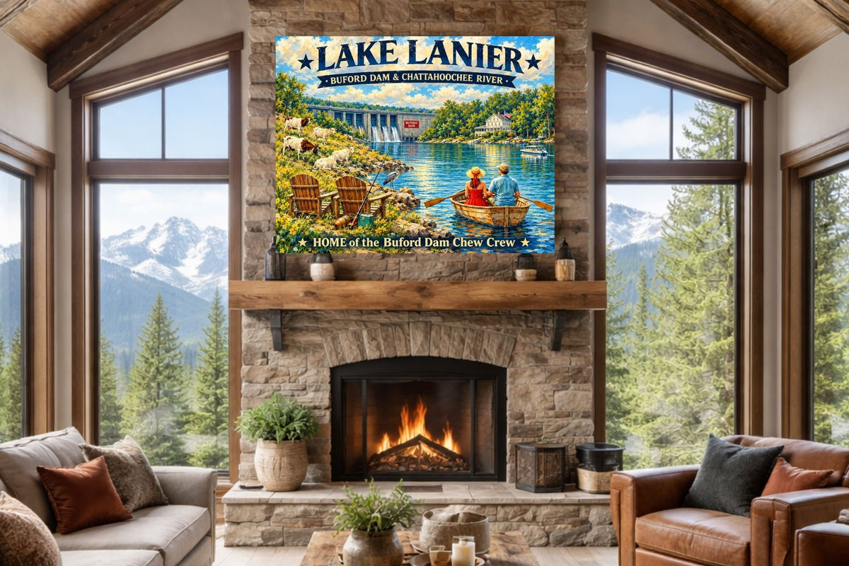 Lake Lanier Home of the Buford Chew Crew| Lake Living| Prints, Canvas, Wood, or Metal Art