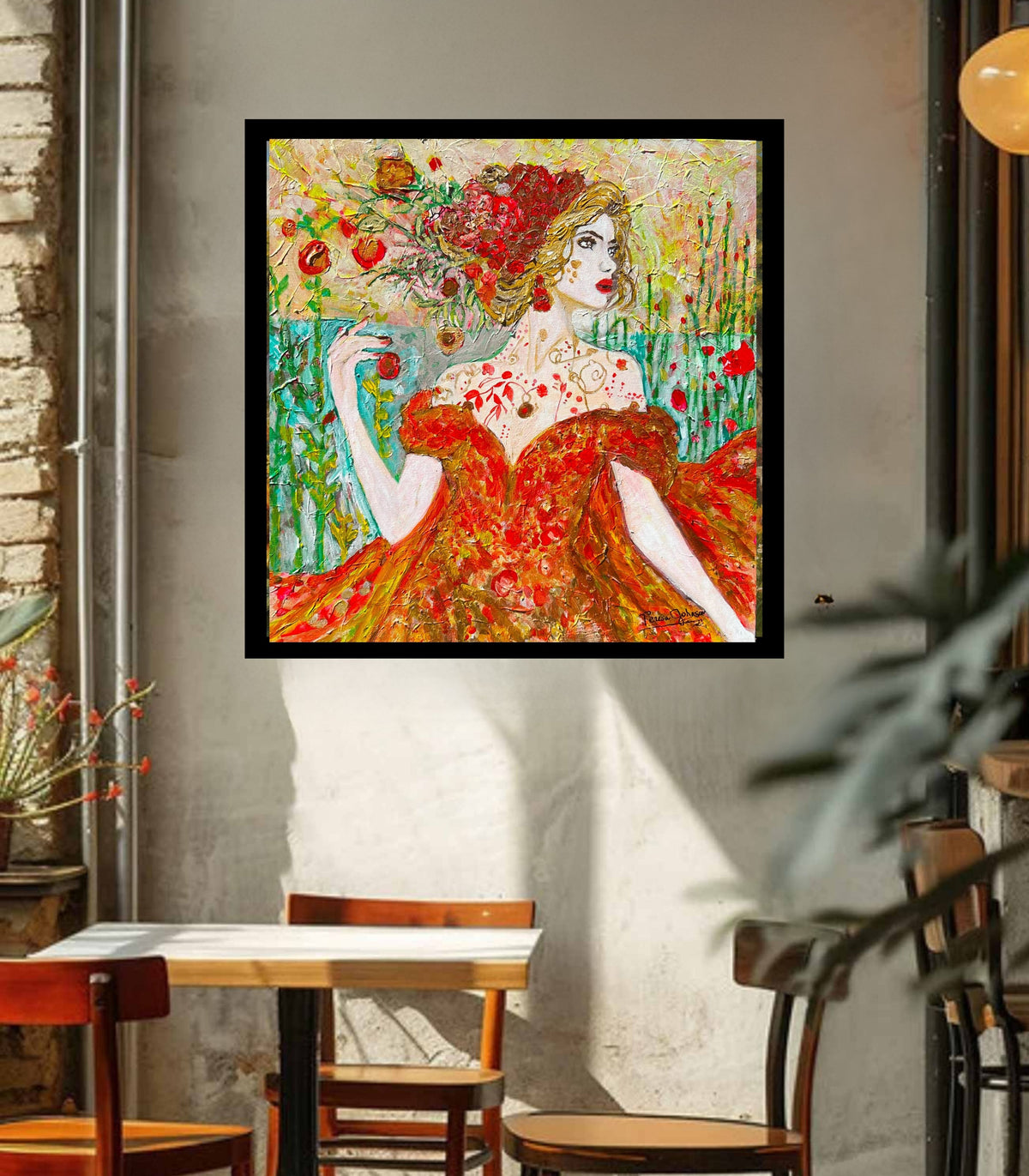 Autumn Queen. Strong Woman Art| Giclee Paper- Wood- Metal- Canvas