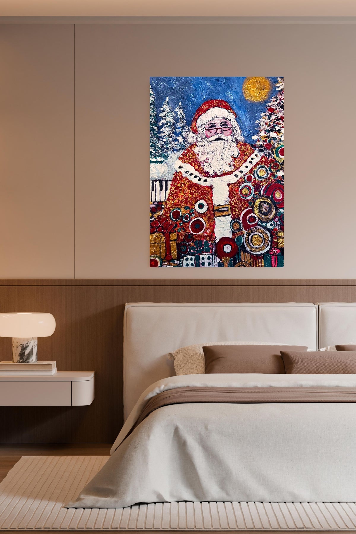 Santa's Magic | Vintage Style Christmas| Giclee Paper- Wood- Metal- Canvas