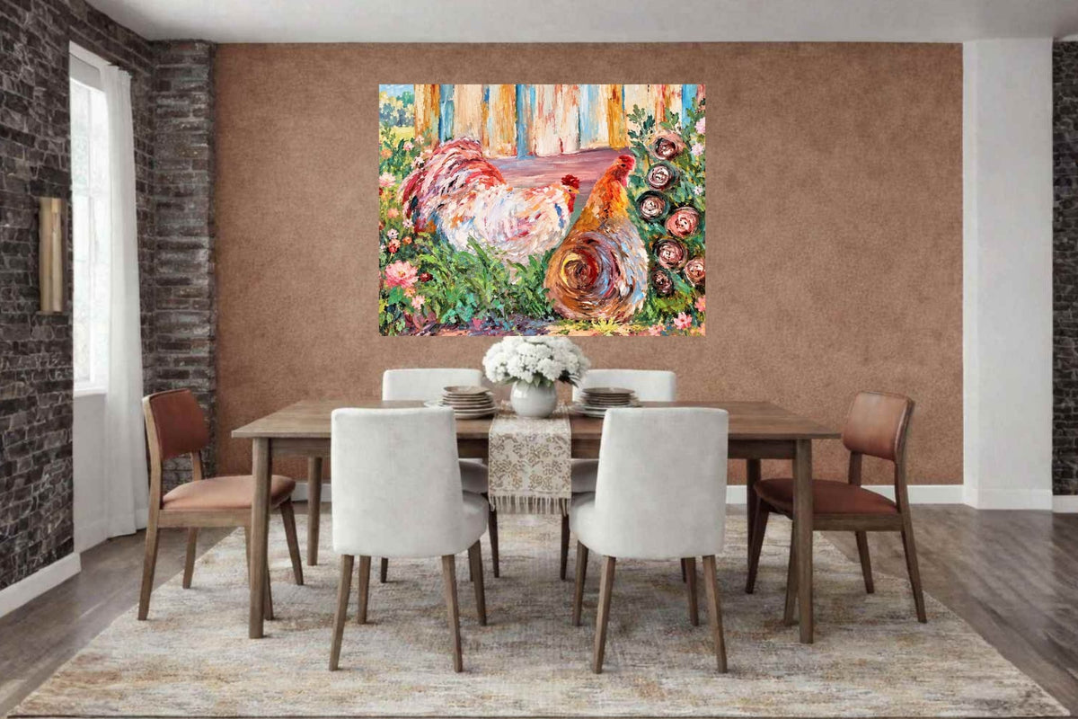 Fancy Feathers and Flowers-Animal-Prints, Canvas, Wood, or Metal Art