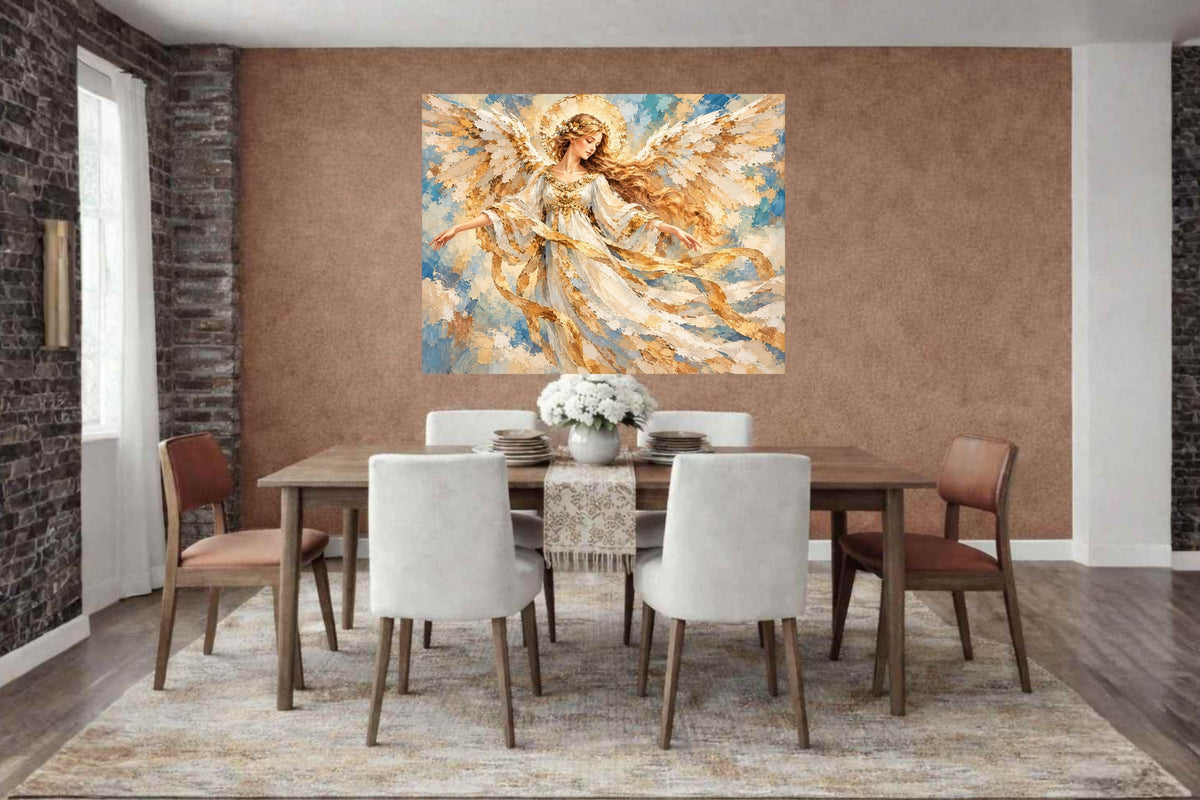 Heavens Golden Messenger | Angel Art | Prints Canvas Wood Or Metal Art