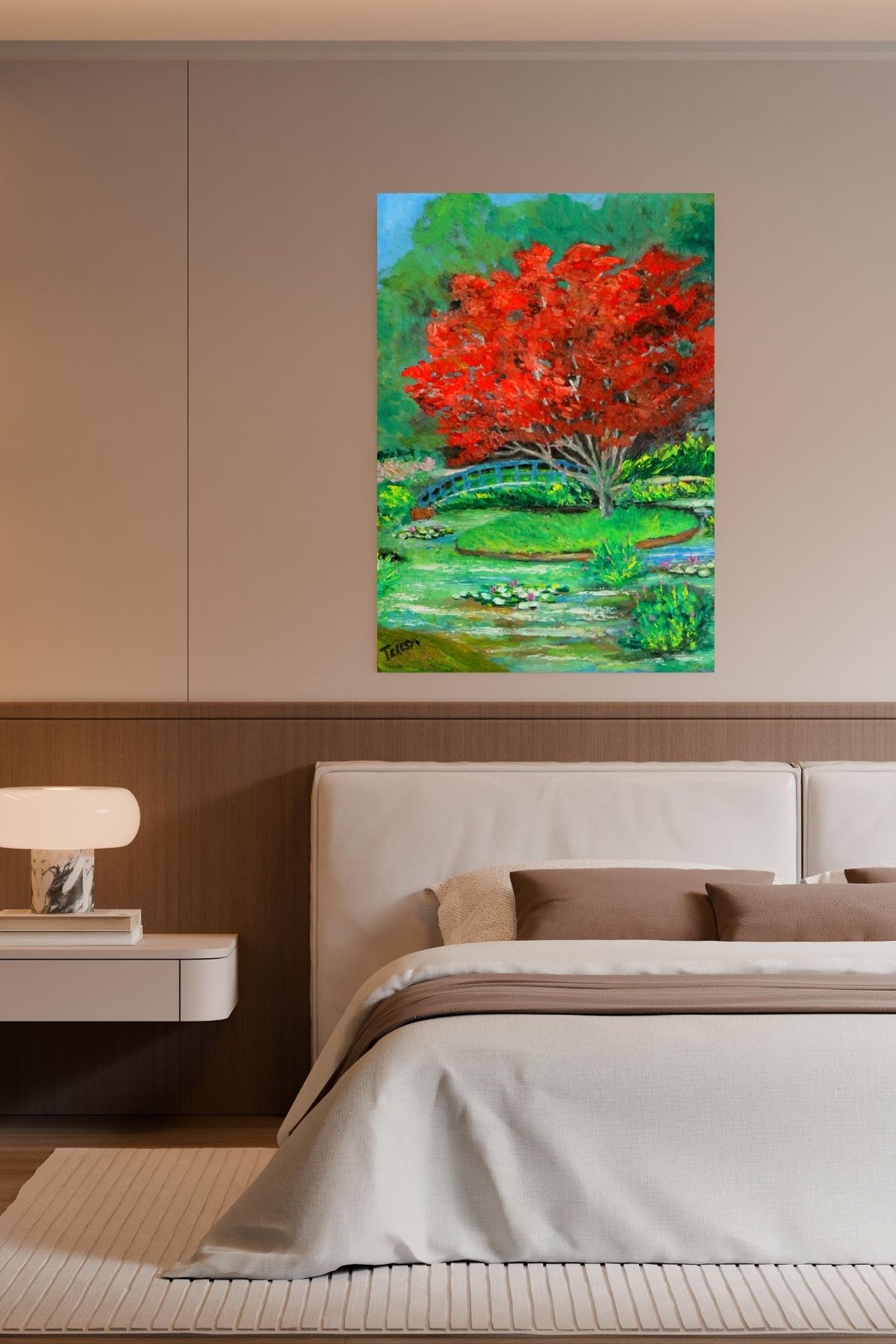 Garden Red Beauty| Japanese Maple Tree Art| Giclee Paper- Wood- Metal- Canvas