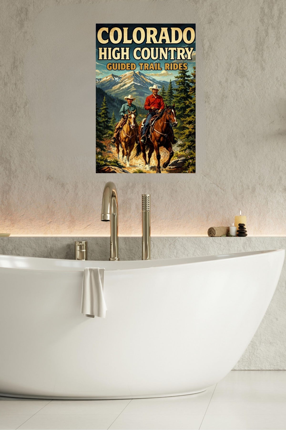 Colorado High Country| Animal-Horse Riding- Art Giclee Paper- Wood- Metal- Canvas