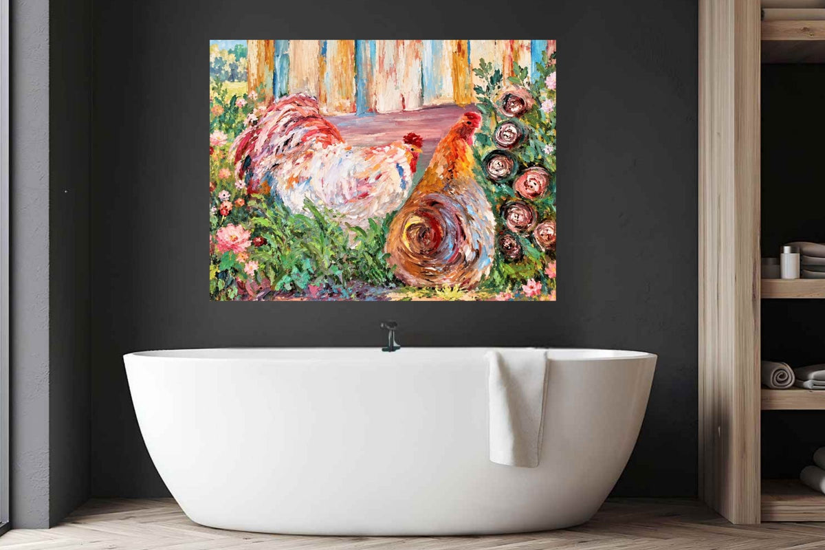 Fancy Feathers and Flowers-Animal-Prints, Canvas, Wood, or Metal Art
