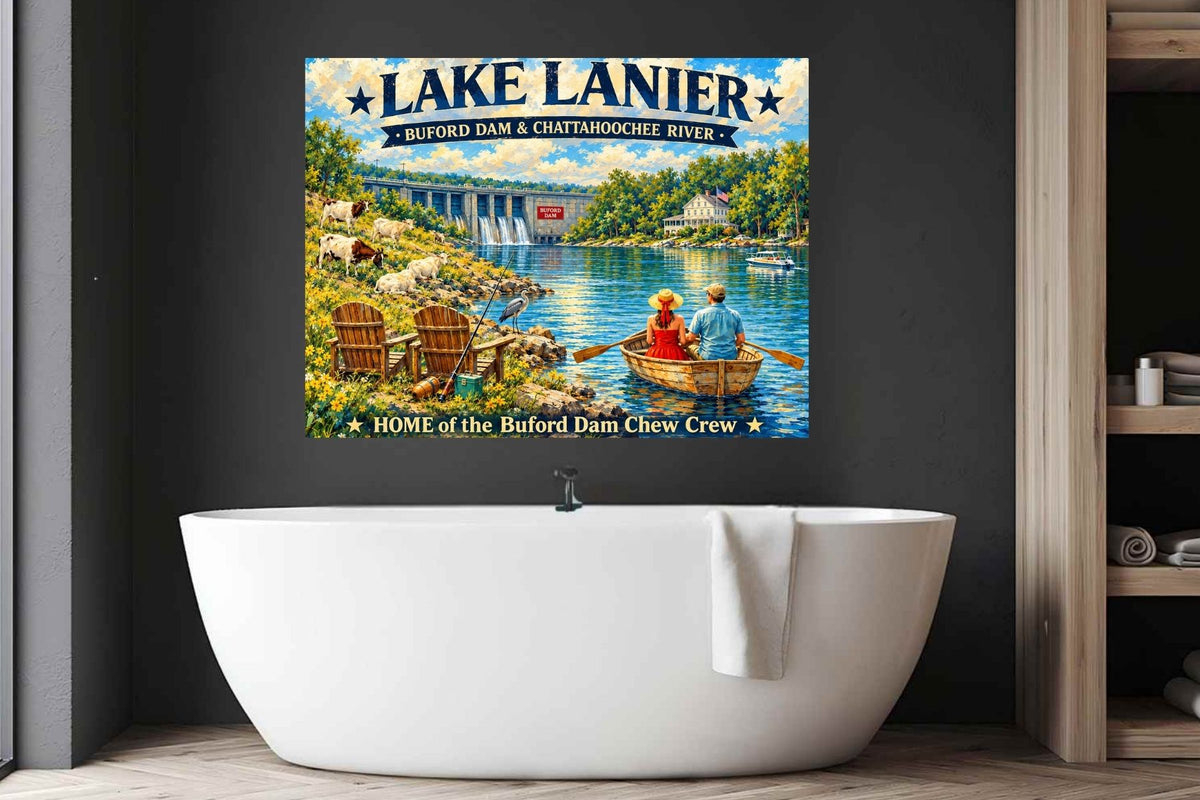 Lake Lanier Home of the Buford Chew Crew| Lake Living| Prints, Canvas, Wood, or Metal Art