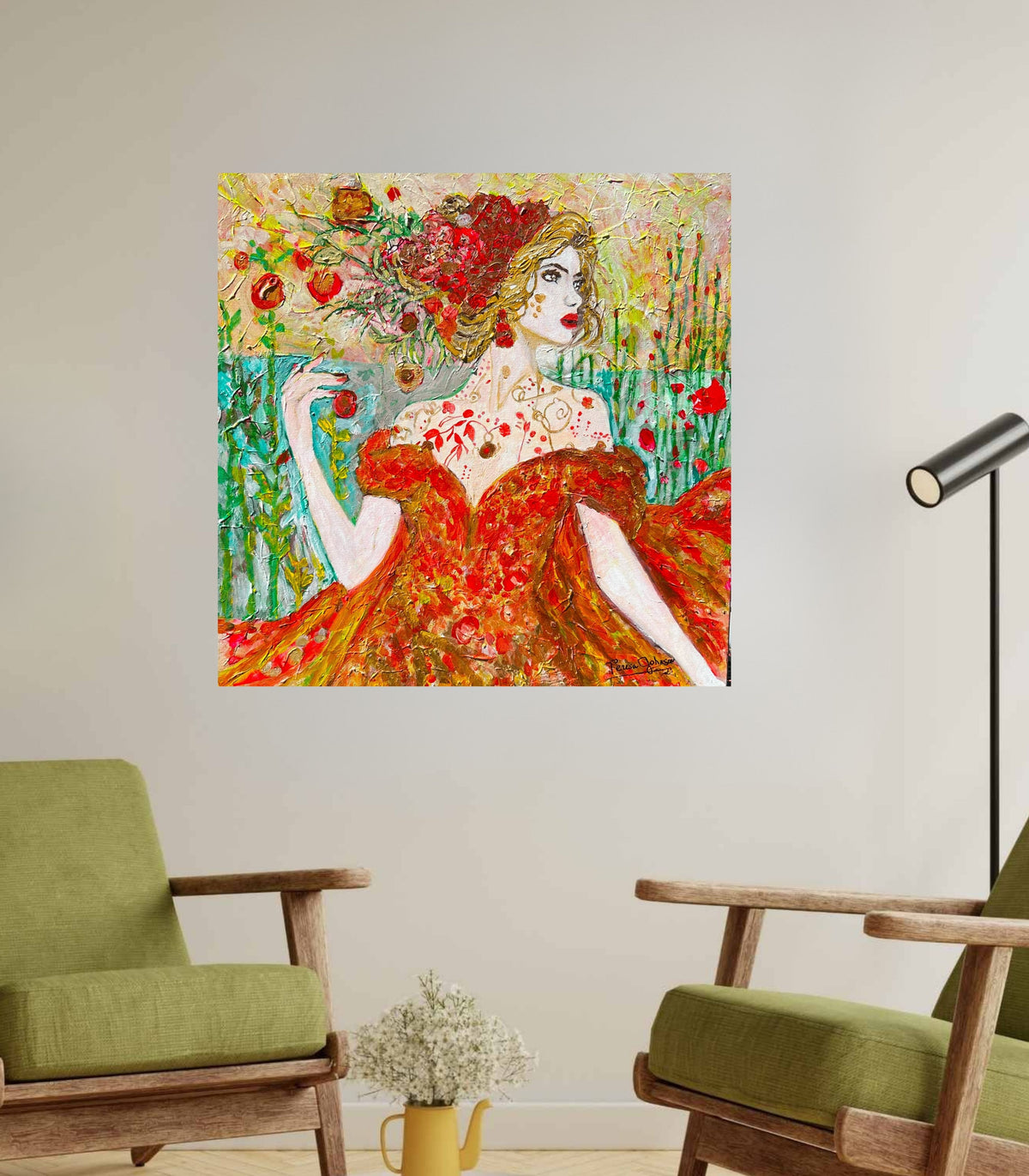 Autumn Queen. Strong Woman Art| Giclee Paper- Wood- Metal- Canvas