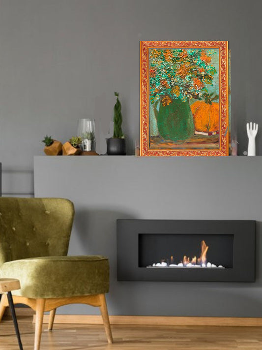 Autumn Wildflower Bouquet-Giclee Paper- Wood- Metal- Canvas