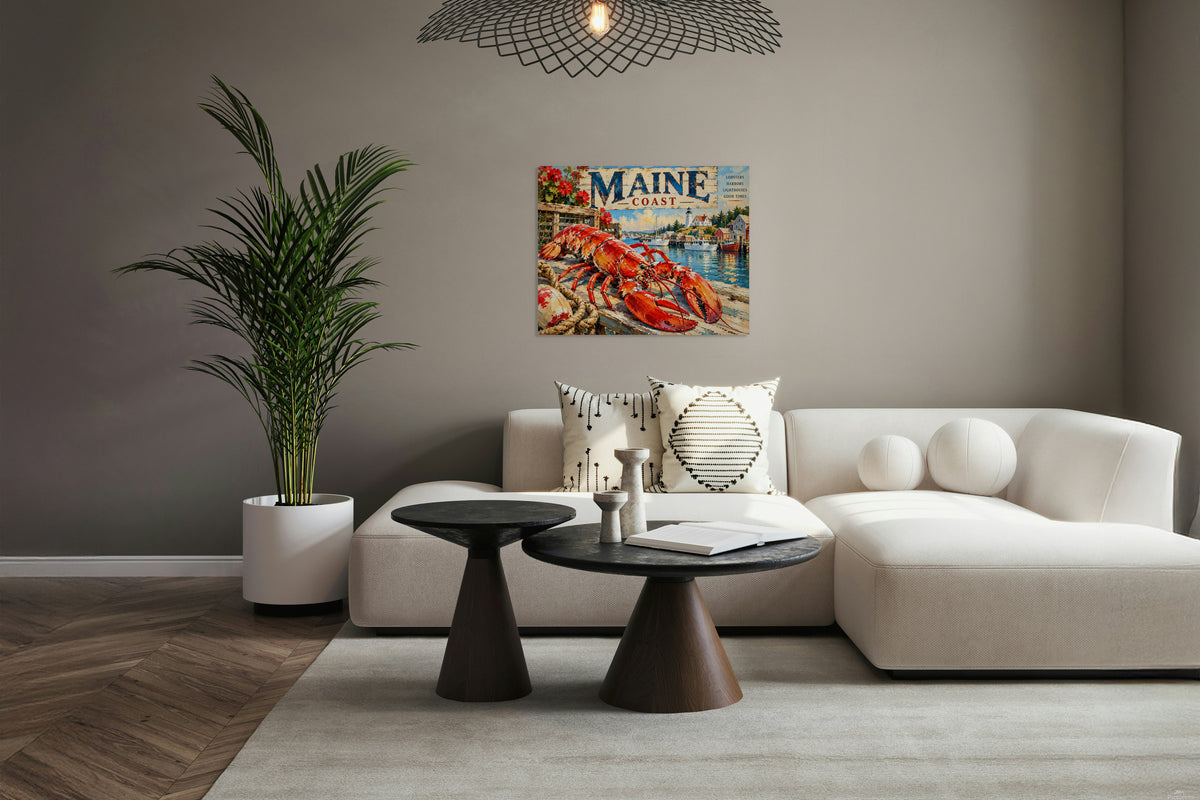 2777265 :: Maine Coast Lobster Vintage Coastal Travel Po