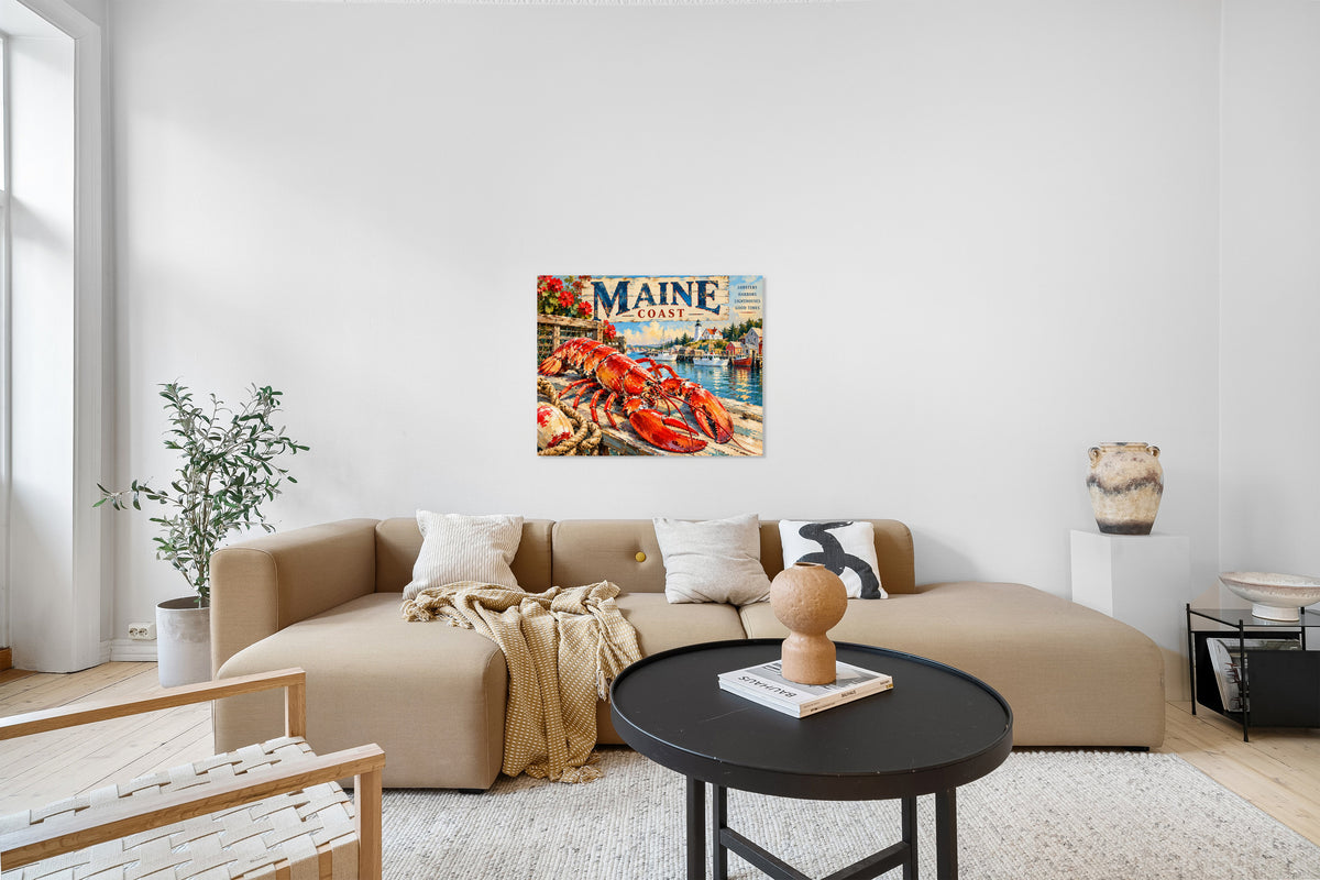 2777265 :: Maine Coast Lobster Vintage Coastal Travel Po