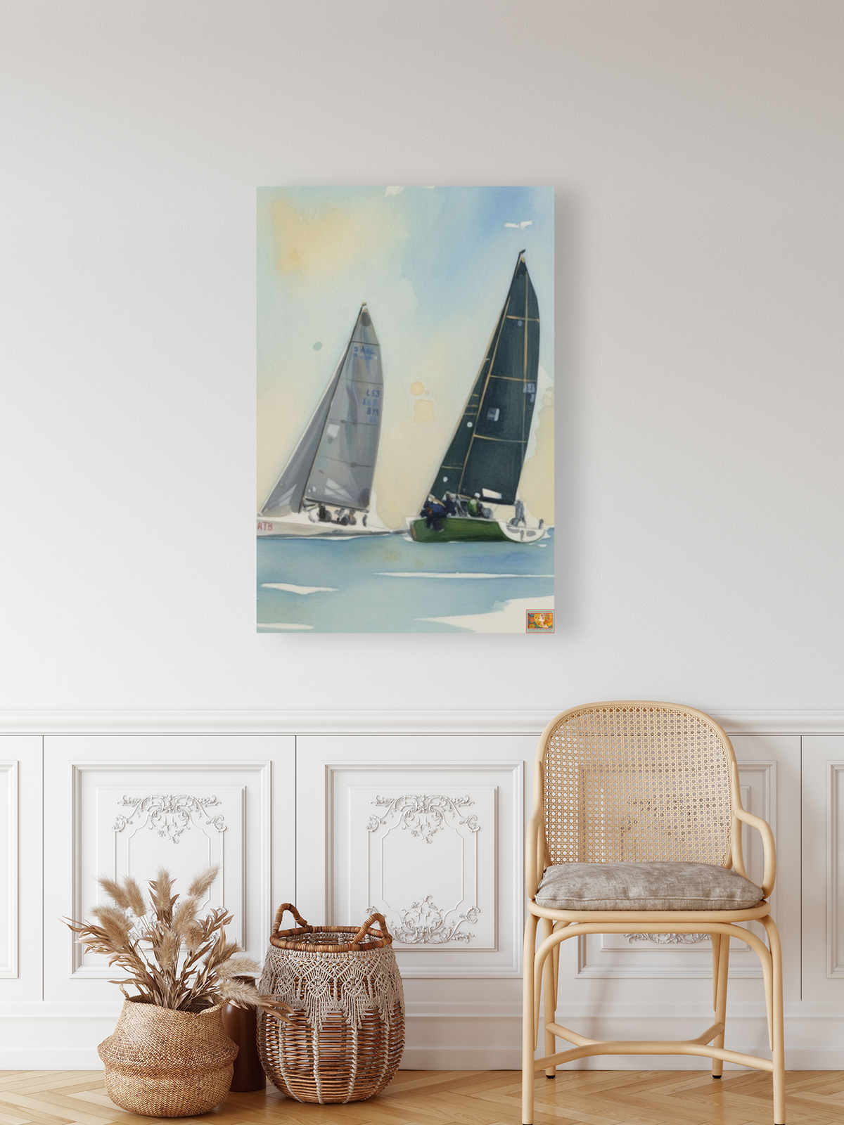 Summer Days Sailing Boats | Water Sports Art| Giclee Paper- Wood- Metal- Canvas