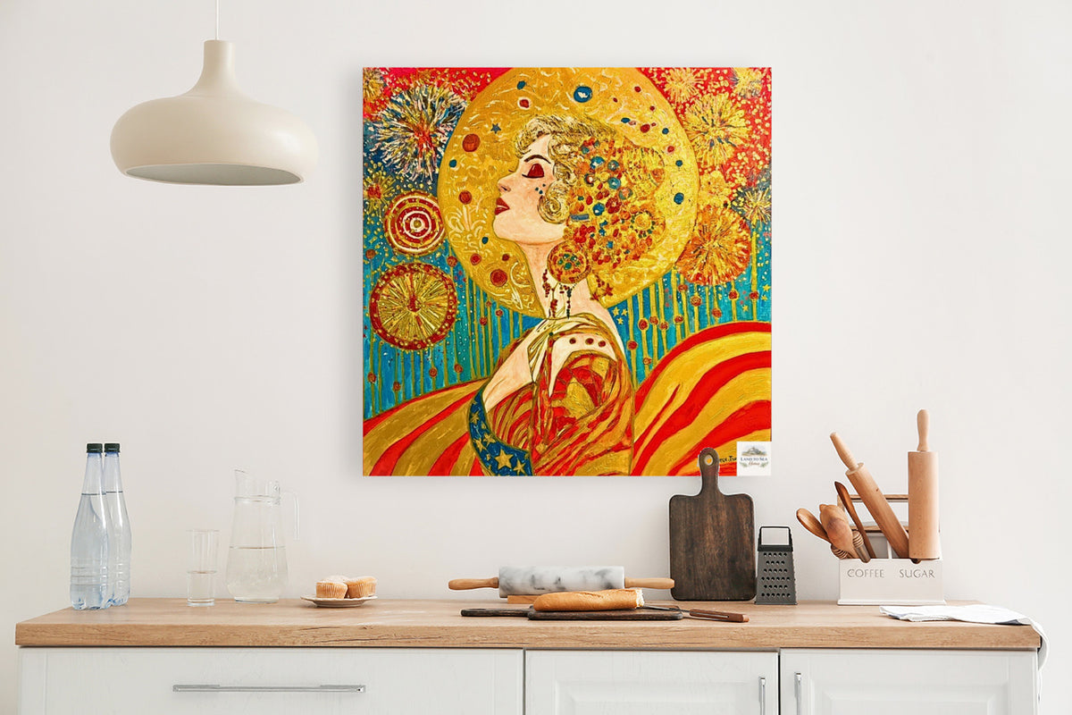 Miss Liberty | Original Teresa Johnson Patriotic Art Print | Lady Liberty Americana Wall Art | Giclée Paper • Wood • Metal • Canvas