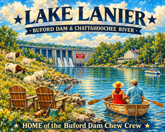Lake Lanier Home of the Buford Chew Crew| Lake Living| Prints, Canvas, Wood, or Metal Art
