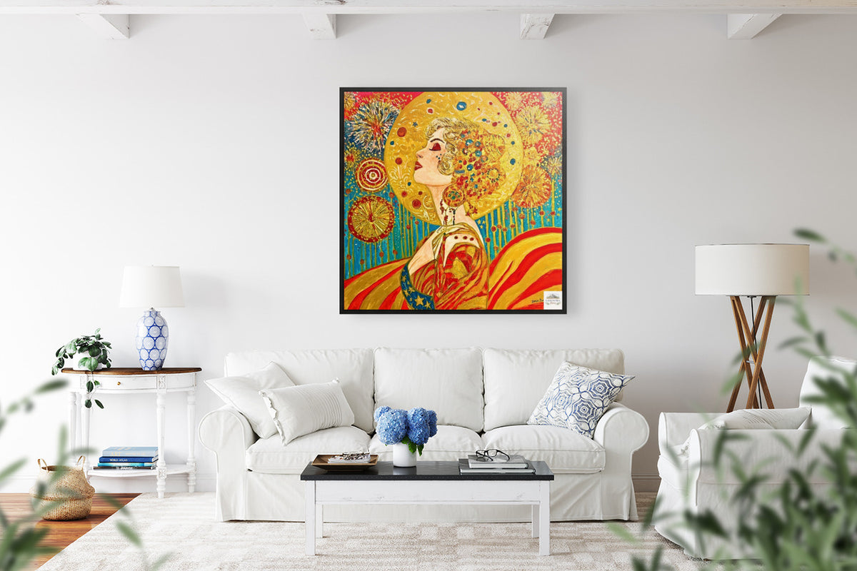 Miss Liberty | Original Teresa Johnson Patriotic Art Print | Lady Liberty Americana Wall Art | Giclée Paper • Wood • Metal • Canvas